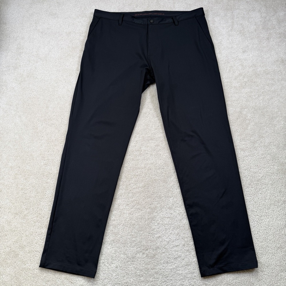 Rhone Commuter Pants Classic Fit Mens 40x32 Black Golf Stretch Performance